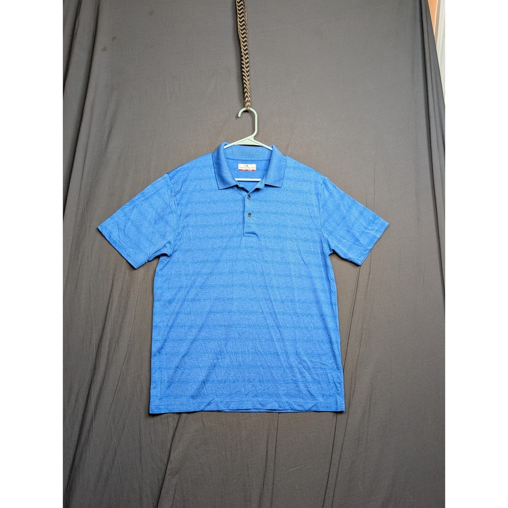 Grand Slam Mens Polo Shirt Size Medium Light Blue Short Sleeve Polyester